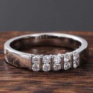 💥Double Row Big Round CZ Dainty Casual Fashion Eternity Rings for Women, L049